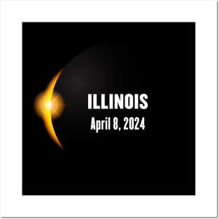 Total Solar Eclipse Illinois 2024 Posters and Art